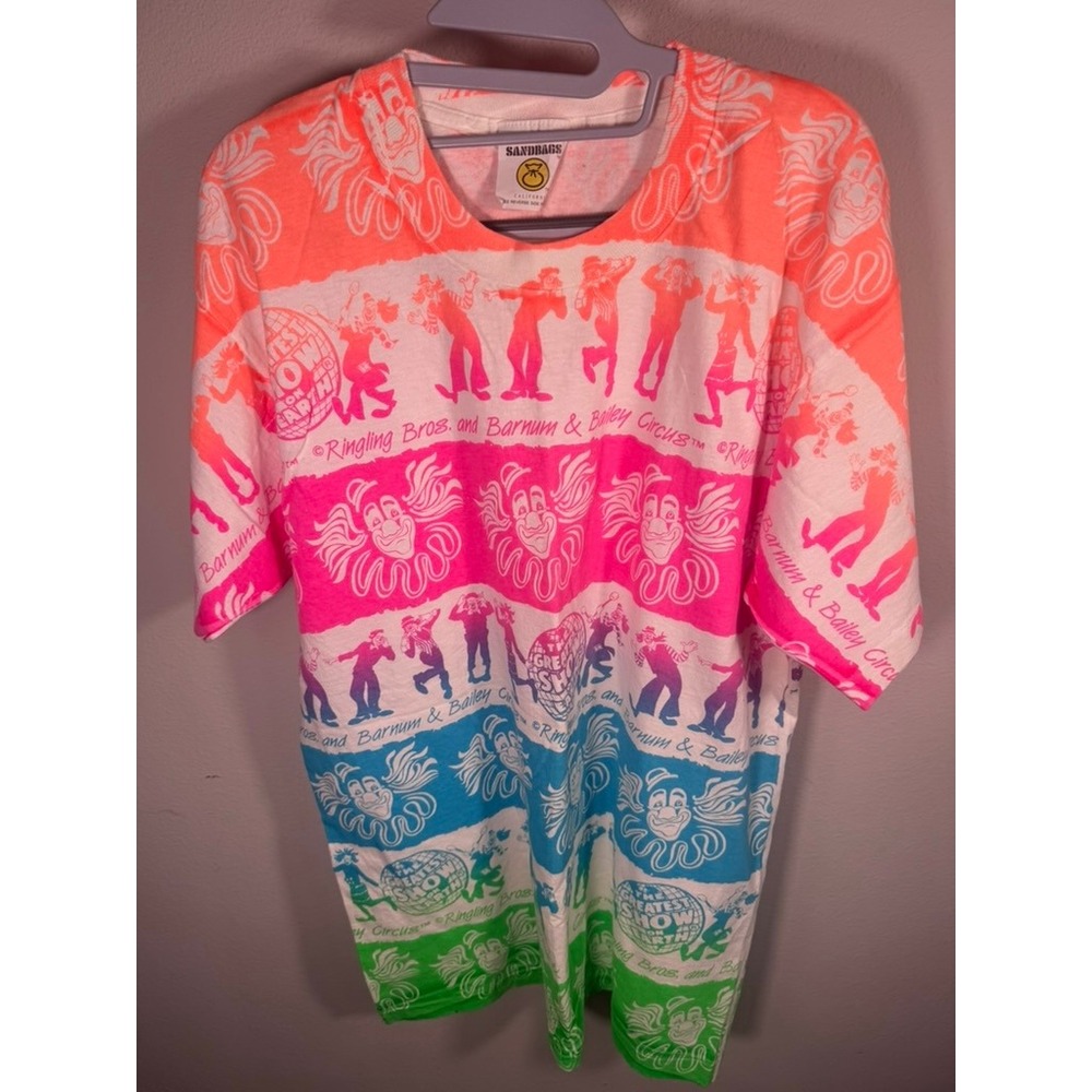 Vintage Ringling Bros &‎ Barnum & Bailey Circus All-Over Print T-Shirt 1990s